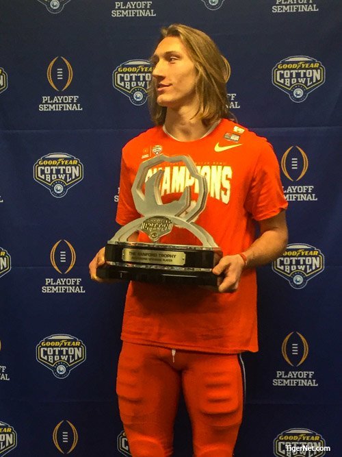 Photos Cotton Bowl MVPs Trevor Lawrence and Austin Bryant